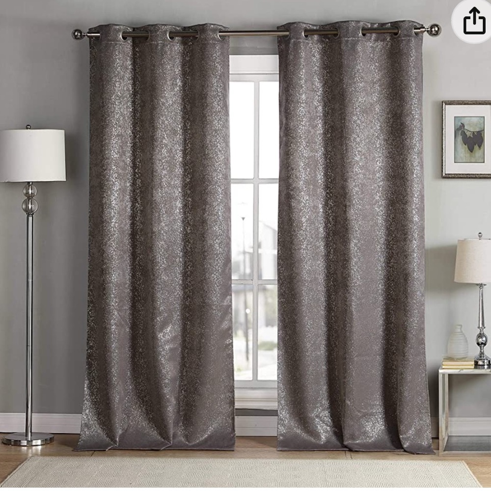 Sparkle Metallic Thermal Insulated blackout Curtains
